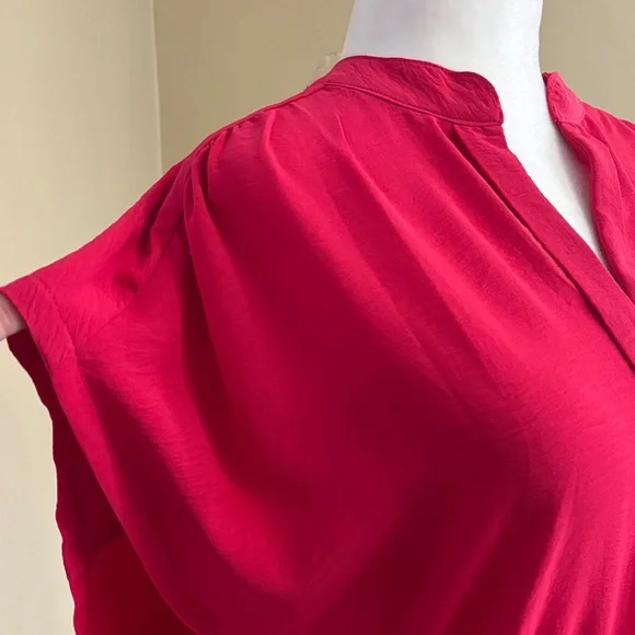 🆕 Chic iyla Coral/Red V-Neck Dress, NWT, Size XL - Picture 4 of 12